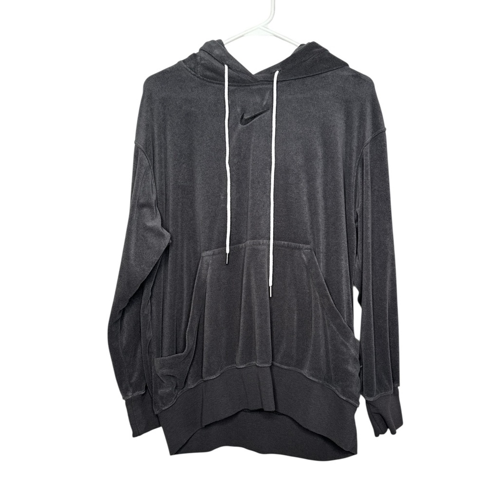 Nike Women's Oversized French Terry Grey Pullover Hoodie XS